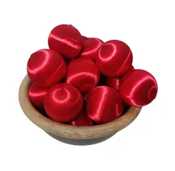 Vintage Lot Of 23 Satin Spun Christmas Red Ball Ornaments 2.5" Holiday