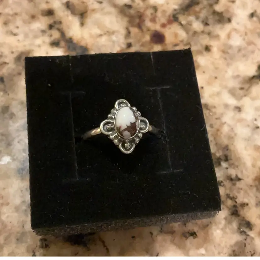 925 Sterling Buffalo Turquoise Ring Size 7