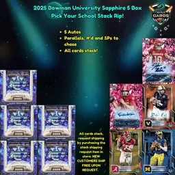 Michigan - 2025 Bowman University Sapphire 5 Box Pick Your School Stack Rip!