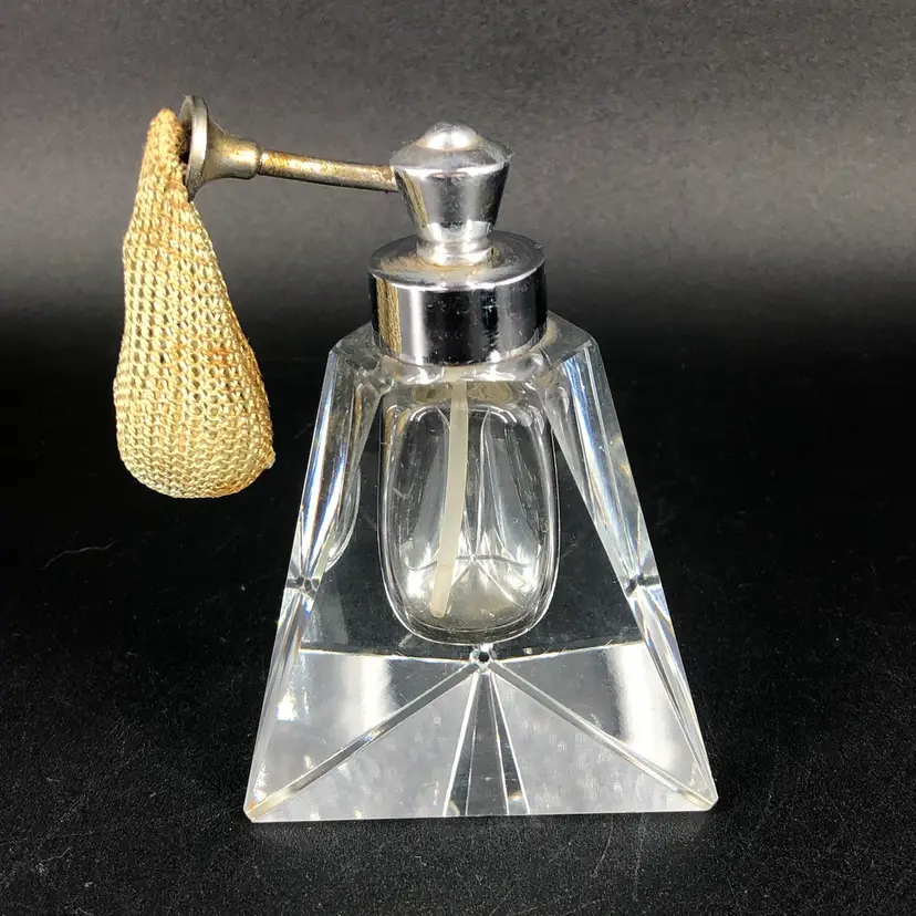 Vintage West Germany Crystal Hand-Cut Perfume Bottle