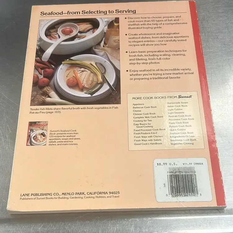 Vintage Sunset Fish & Shellfish A to Z Cookbook 150 Recipes and tips Cook Book