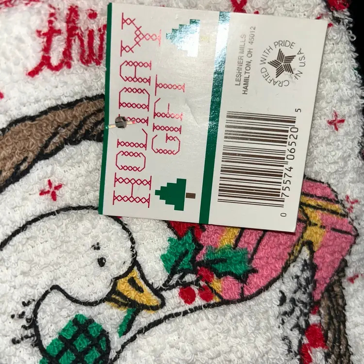 Pair Of Vintage Christmas Kitchen Towels