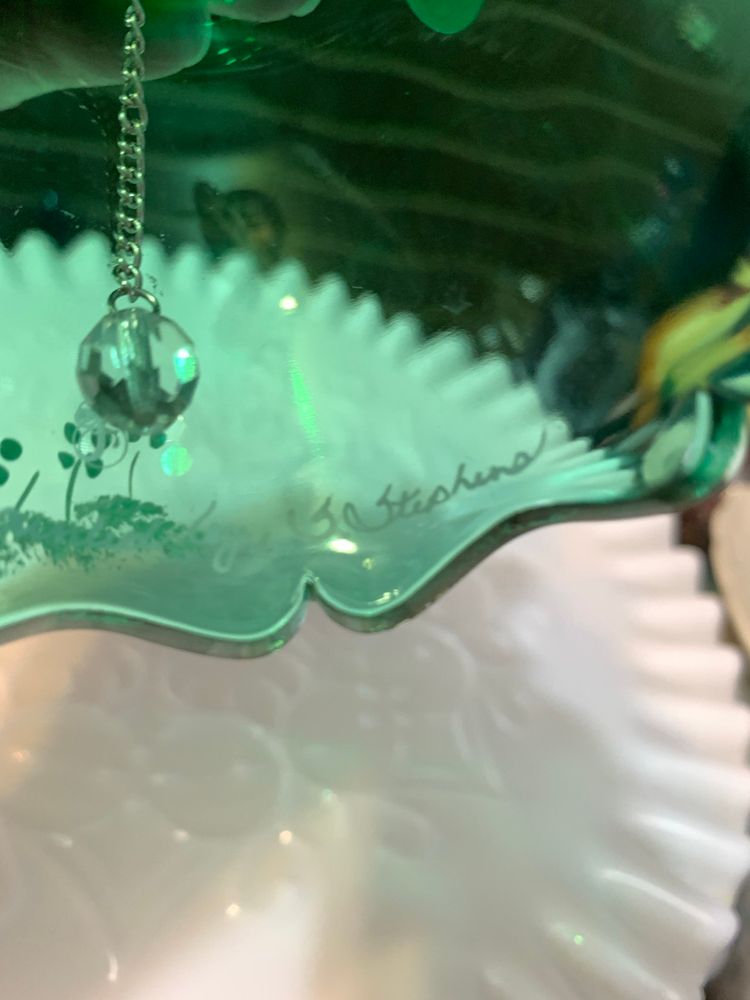 Fenton Green Emerald "Kitty Ride" Bell