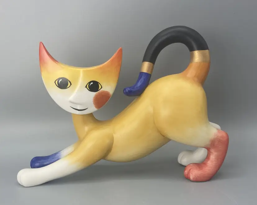 Vintage Signed Goebel Rosina Wachtmeister Cat "Fedro" Figurine - 2005 - 8"