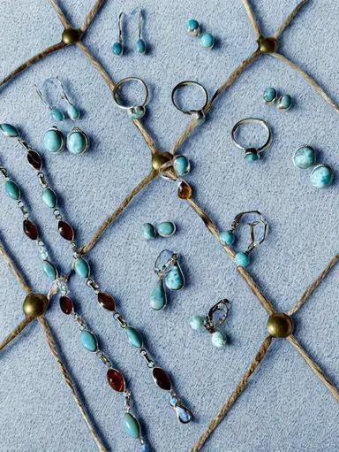 Larimar Amber Sterling Silver Haul Straight From DR π©π΄