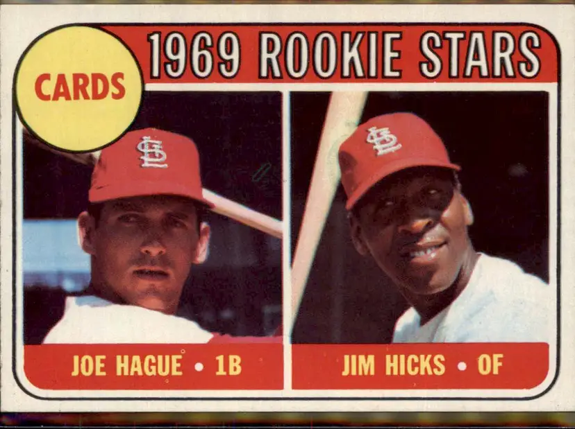 1969 Topps #559 Cardinals 1969 Rookie Stars (Hague / Hicks) RC - ( pk3 ) - St. Louis Cardinals