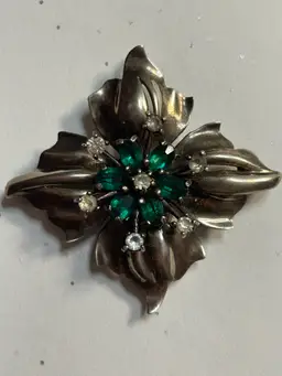 Sterling Silver Flower Brooch