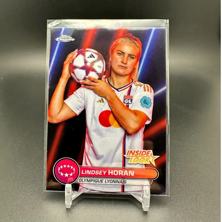 Lindsey Horan 2023-24 Topps Women’s Chrome Inside Look Olympique Lyonnais