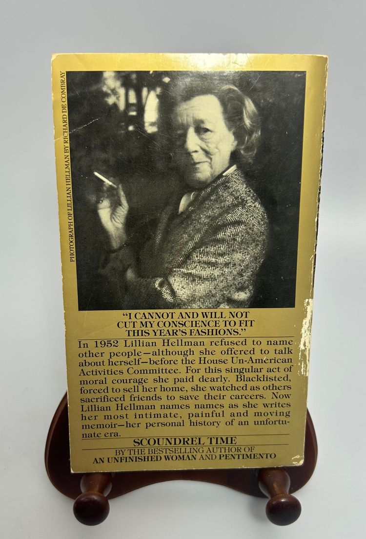 Vintage 'scoundrel Time' By Lillian Hellman Paperback Book 1977 Bantam