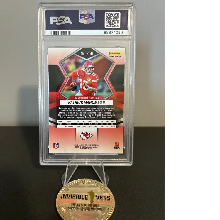 PATRICK MAHOMES 2022 MOSAIC ORANGE REACTIVE PSA 10