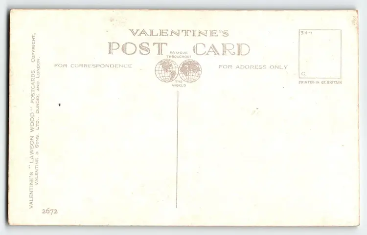 Monkey Pig Steals Food Plate Postcard Larson Wood Signed Fantasy Anthropomorphic