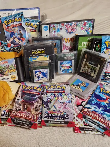 Vintage video Games, Pokemon, Toys, and coins