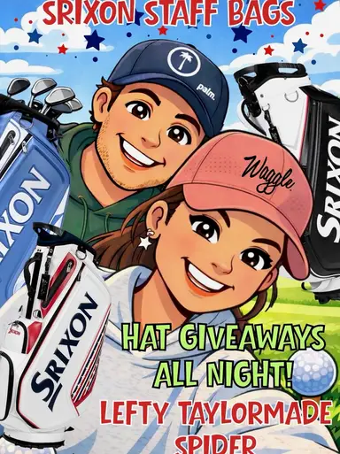 HAT GIVEAWAYS ALL NIGHT - TOUR BAGS + More Crazy Golf Auctions!!