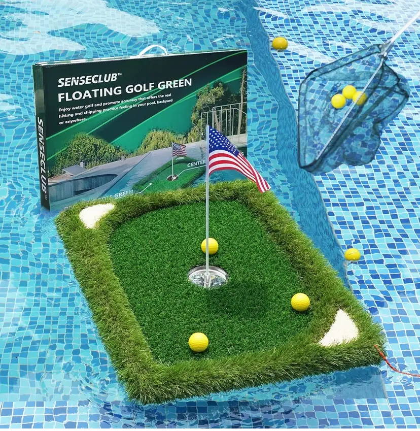 Senseclub Floating Golf Green Pool Game Set | 32”x22” | NEW Complete Kit