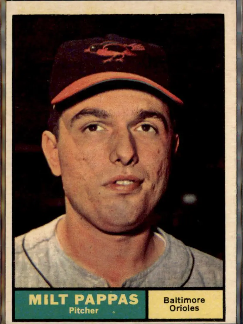 1961 Topps #295 Milt Pappas - ( ) - Baltimore Orioles