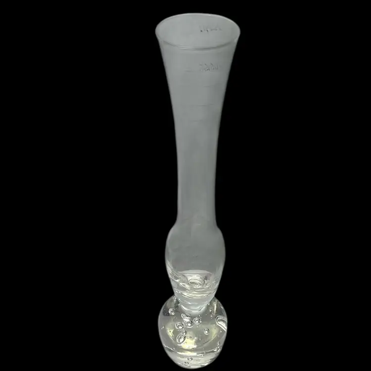 Vase- Clear Controlled Bubble (Bullicante) Bud Vase