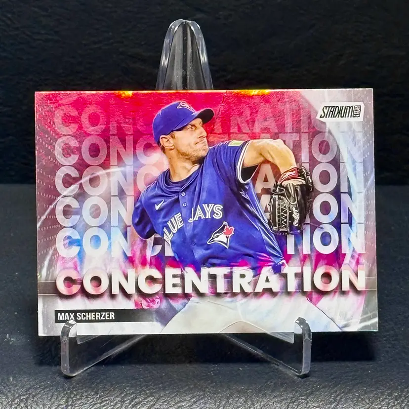 Max Scherzer 2025 Topps Stadium Club #C-19 Concentration Foil Toronto Blue Jays
