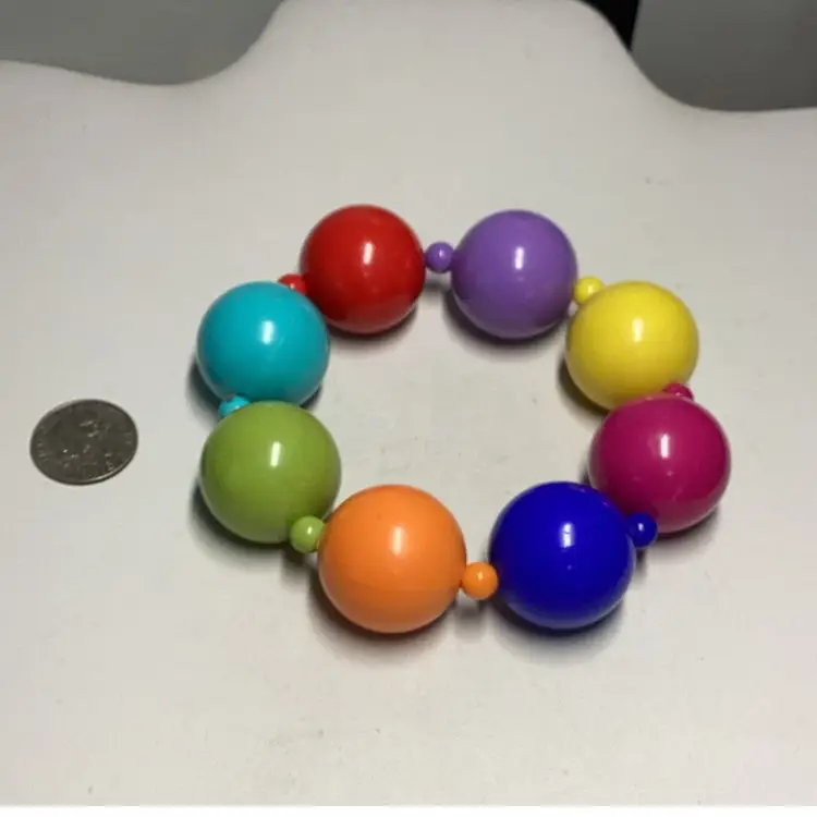 Big Beads Colorful Bracelet Stretch