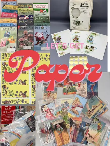 30 Minutes Of Paper Ephemera Postcard Pin-Ups & More