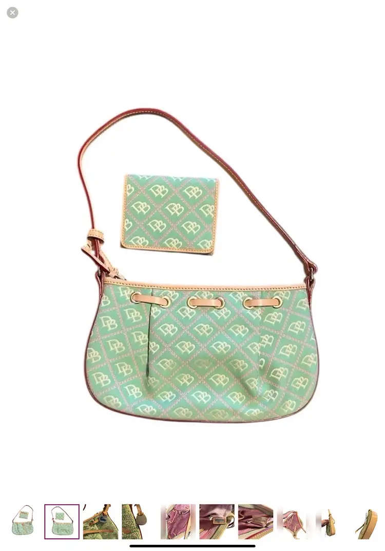 Dooney & Bourke Y2K Vintage Tassel Zip Top Bag & Matching Wallet