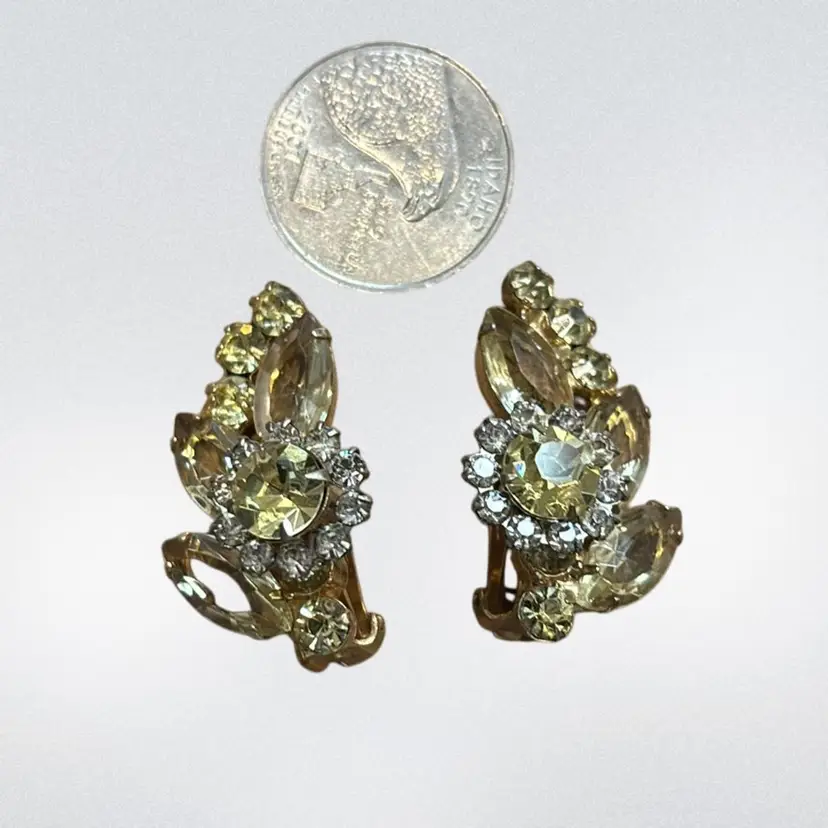 Julianna Clip On Earrings Book Piece light yellow