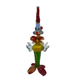Blown Glass Clown 5.5” Tall