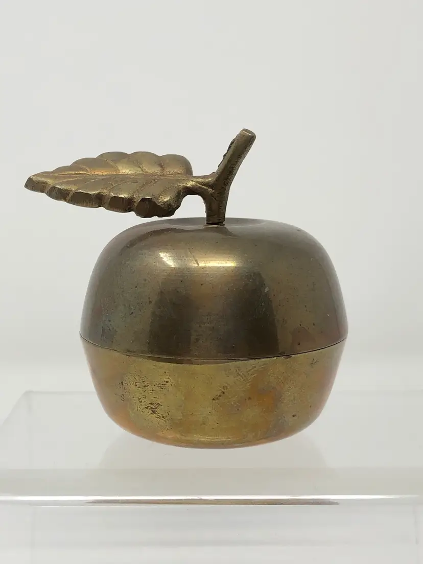 Brass Apple Trinket Box