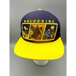 Marvel Comics New Era Snapback Hat 9 Fifty Wolverine Graphic Navy Yellow Med-Lg