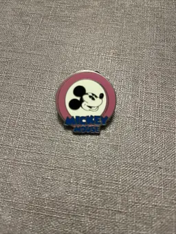Disney Mickey Mouse Pink Circle Pin