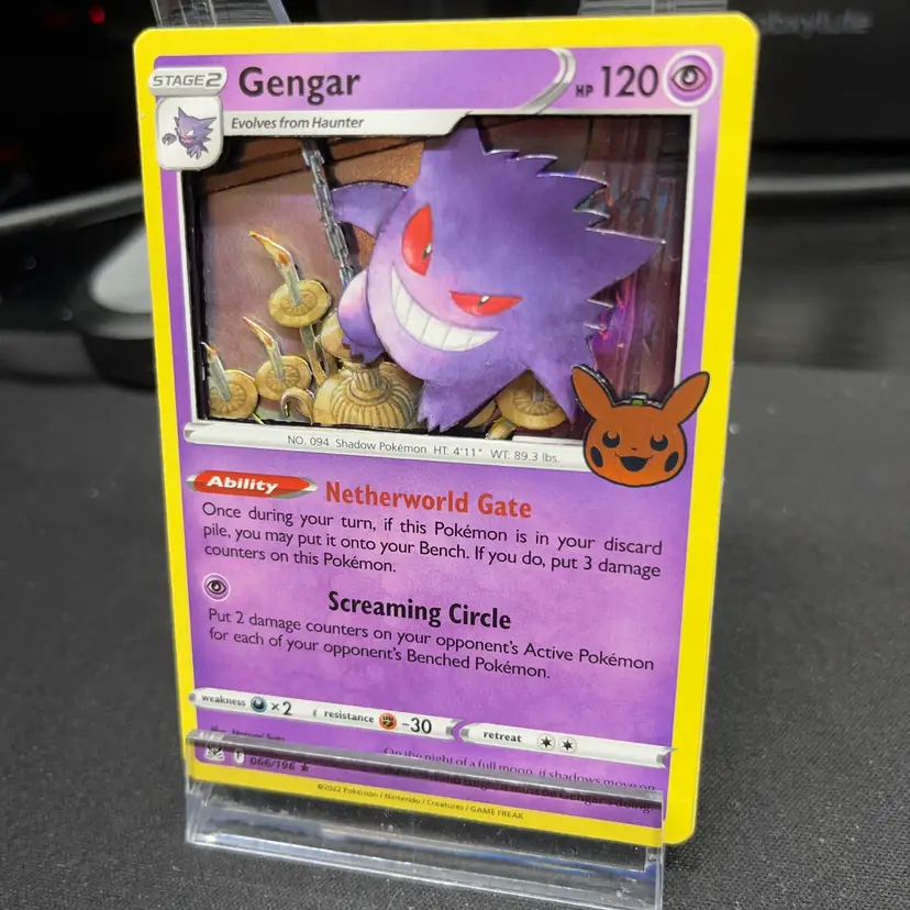 Gengar Trick Or Trade Custom 3d Card