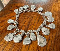 Vintage Sterling Silver Charm Bracelet 
