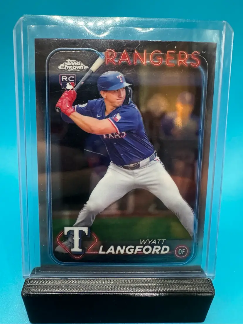 Wyatt Langford Topps Chrome Update RC Texas Rangers