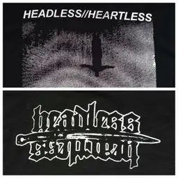 His Hero Is Gone Headless Heartless concert t-shirt Punk hard core Tragedy