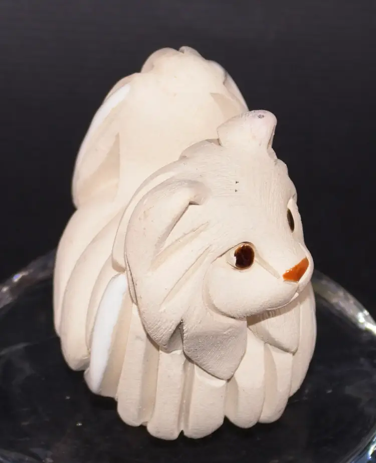 Artesania Rinconada Persian Cat Figurine Stoneware Hand Made in Uruguay 3" Tall