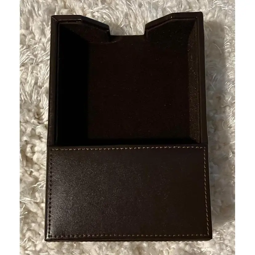 Dacasso Dark Brown Bonded Leather Memo Holder 4 by 6 inches