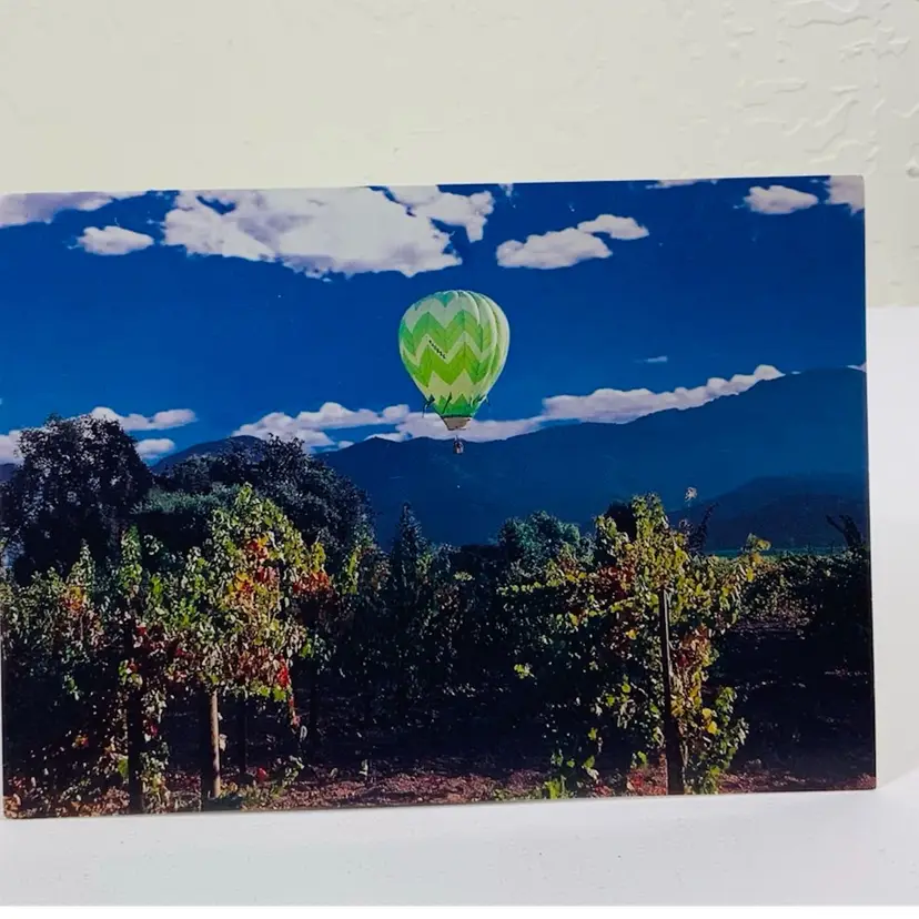 Vintage Hot Air Balloon Postcards Mountain Scene