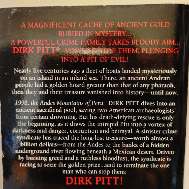 Inca Gold by Clive Cussler. Dirk Pitt series. Published 1994. Like new.