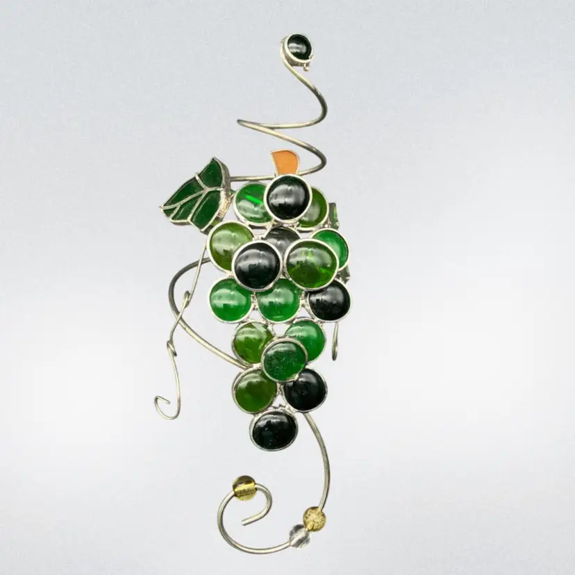 BIN - Stained Glass Grapes Wine Bottle Collar
