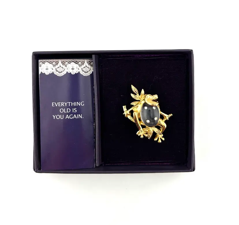 Gold Tone Vintage Providence Giovanni Frog Brooch