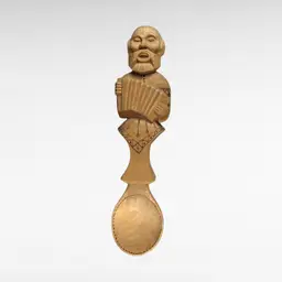 1999 Koctpoma Hand Carved Wooden Spoon