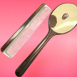 10” Brush & 8” Comb Vintage Art Deco Style Vanity Set.