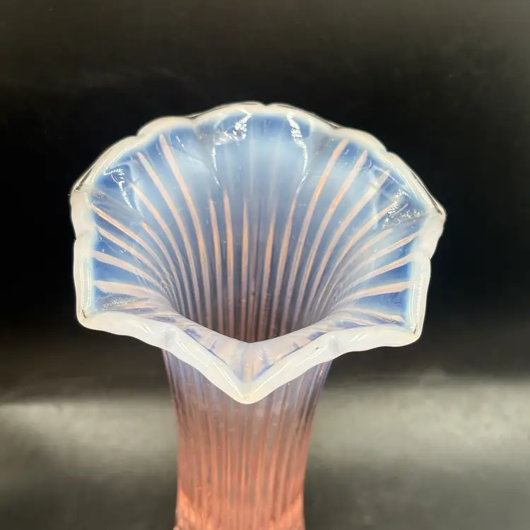 Fenton Pink Opalescent Sheffield 6.5" Vase