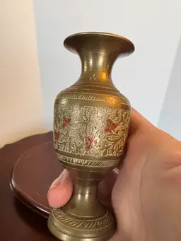 Small Decorative Brass Bud Vase