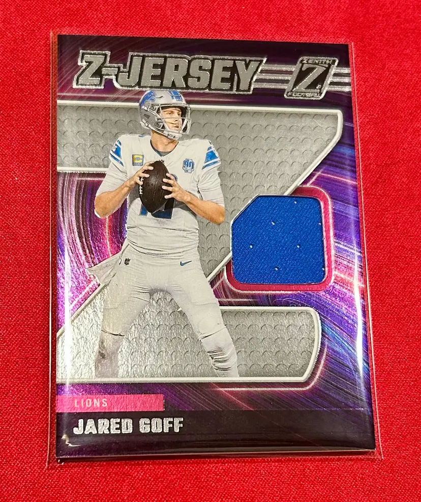 Jared Goff Z-Jersey Relic Card - Detroit Lions