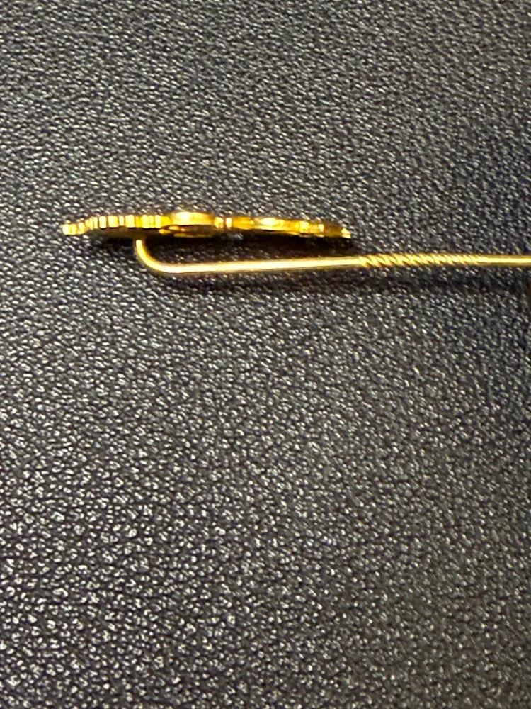 Vintage stick pin King Gustaf V of Sweden 1938 commemorating 80th Birthday