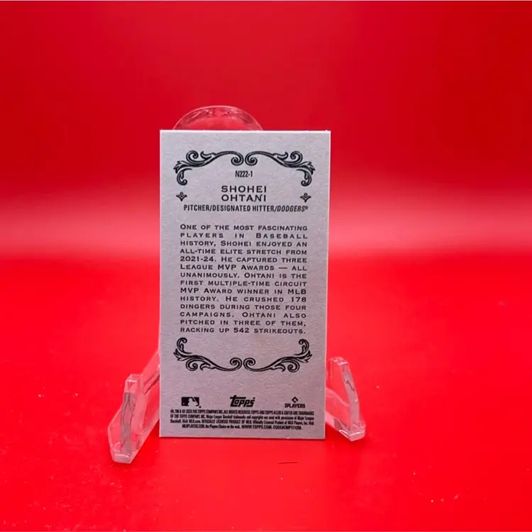 Shohei Ohtani 2025 Topps Allen & Ginter #N222-1 1889 Mini Los Angeles Dodgers