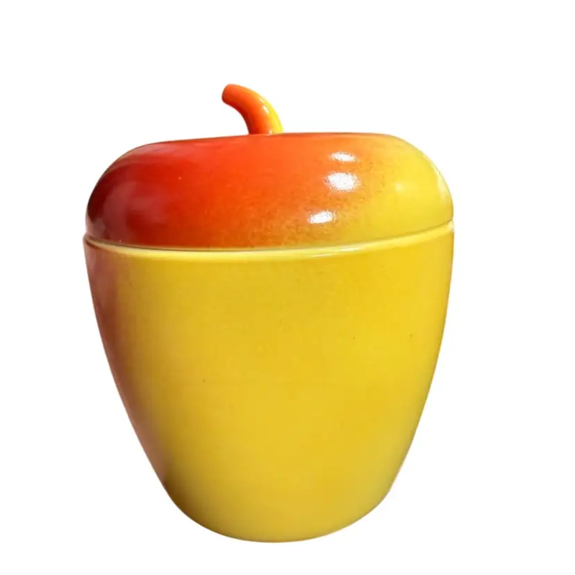 vintage Hazel Atlas milk glass apple jar