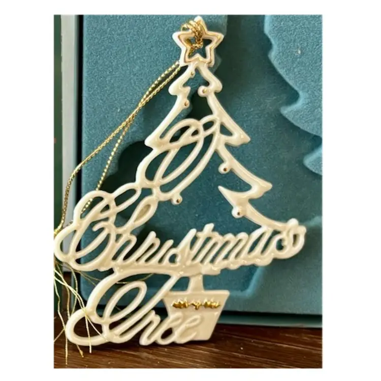 Lenox "O Christmas Tree" Porcelain Christmas tree Ornament 4”