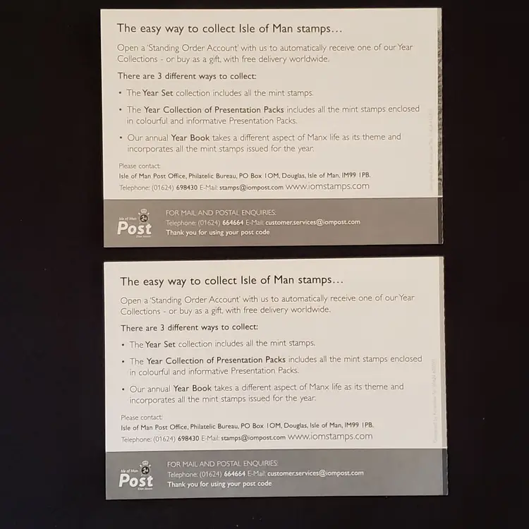 Chris Killip Isle of Man - 2009 Mills & Millers Photographers Booklets x 2-MNH