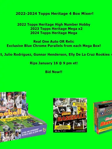 2022-2024 Topps Heritage 4 Box Mixer!